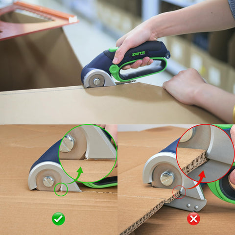 Zeite 4V cordless scissors two blades included for versatile materials.