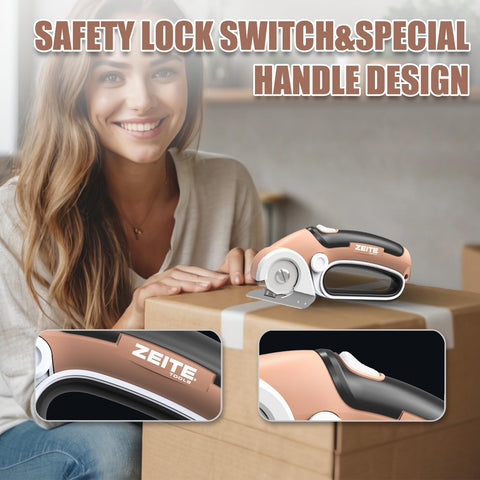 Aluminium blade guard protects fingers during blade changes on Zeite 4V.