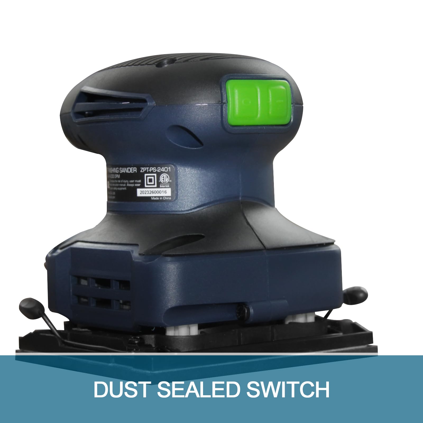 Zeite low vibration ergonomic design minimizes fatigue during extended sanding.