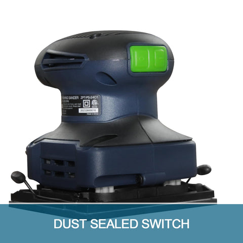 Zeite low vibration ergonomic design minimizes fatigue during extended sanding.