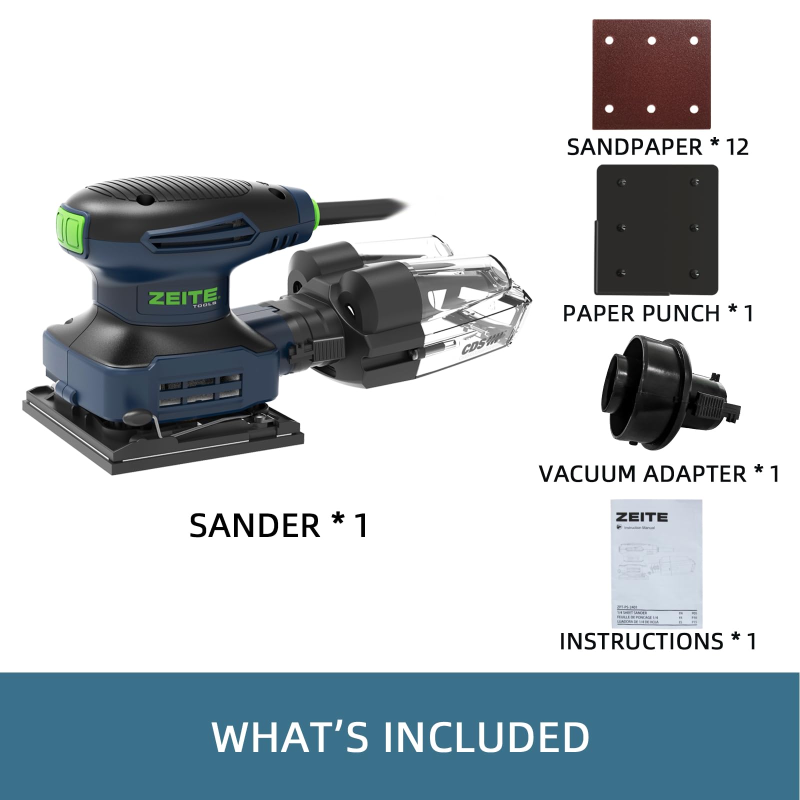 Zeite vacuum adapter connects to your vacuum for a dust-free workshop.