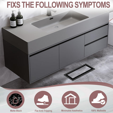 Zejoot matte black floor register close-up showing scratch-resistant coating and durability