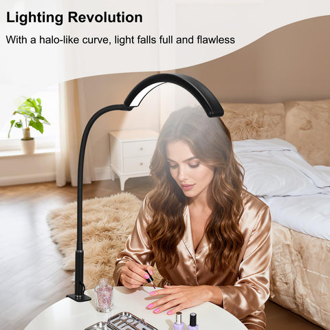 ZEKAHOV gooseneck arm adjustable angle enabling exact lighting positioning.