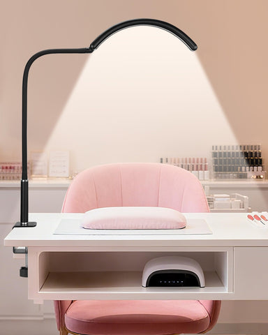 ZEKAHOV half moon LED desk light for precise nail art and detailed work.