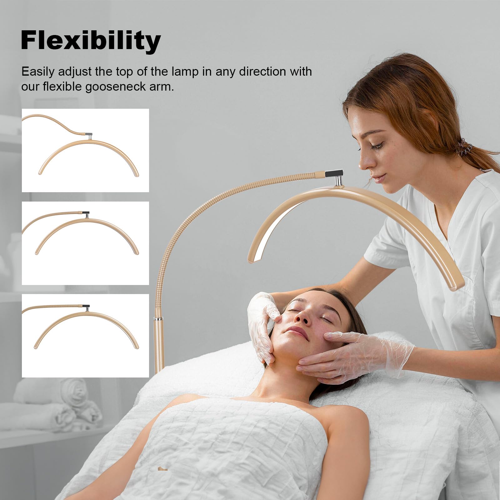 ZEKAHOV lamp features 360° gooseneck for effortless angle adjustments