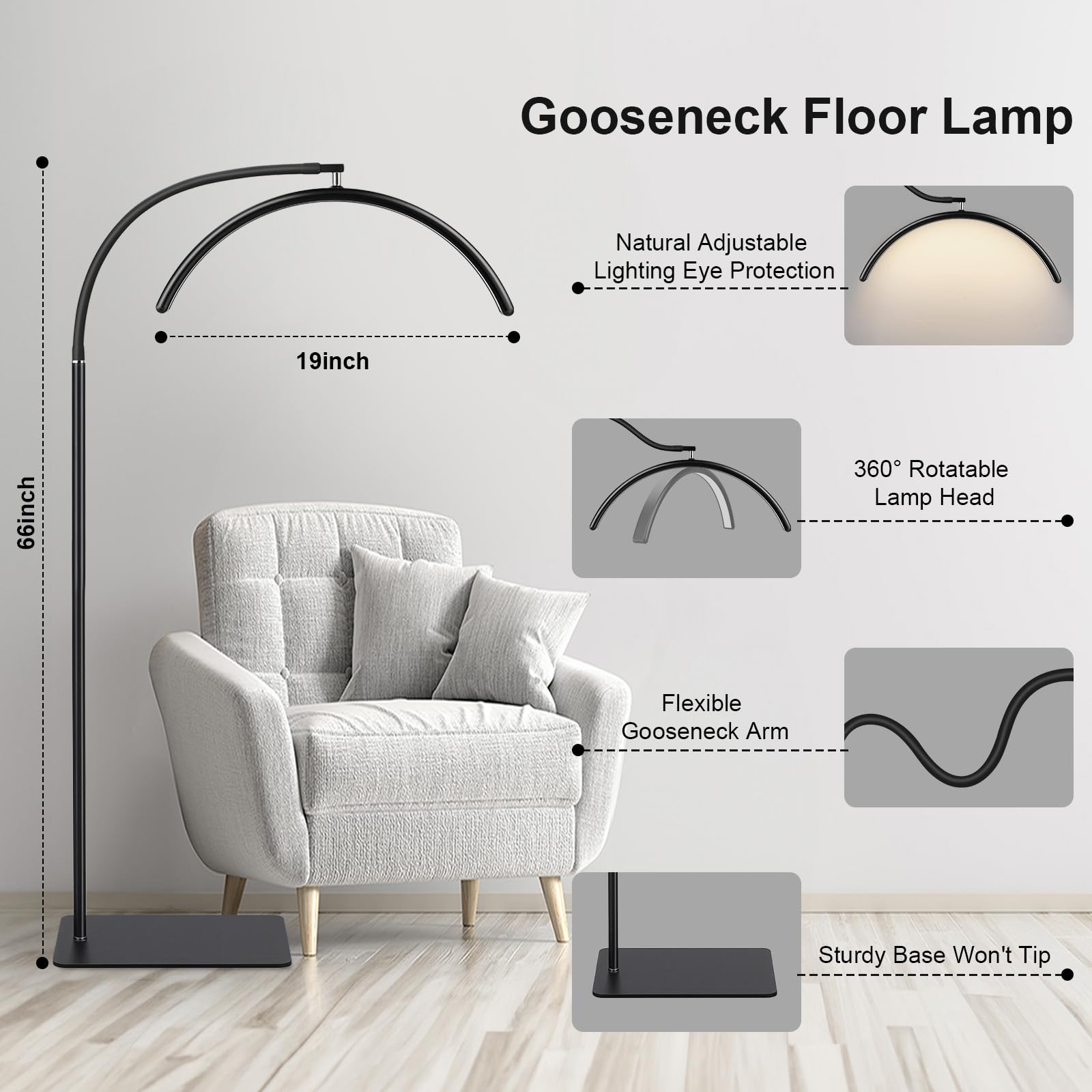 ZEKAHOV lamp offers dimmable brightness and adjustable color temperature for customization.