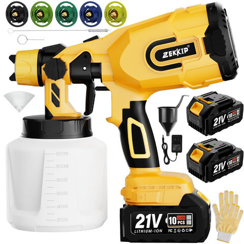 Zekkip cordless paint sprayer gun ready for smooth home painting and project flexibility.