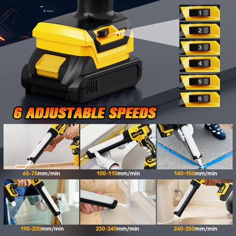 Zekkip DeWalt 20V Max compatible caulking gun for versatile power.