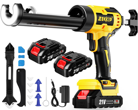 Zekkip electric caulking gun with LED display for precise control.