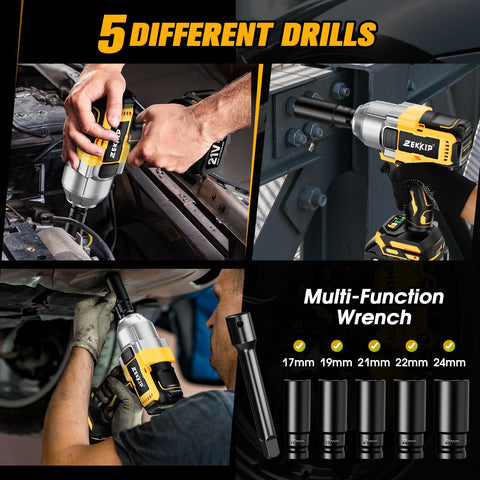 Sturdy Zekkip tool case keeps all attachments organized and portable.