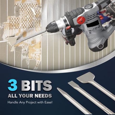 ZELCAN chisel set point 12-inch for aggressive material breakouts in brick and cement