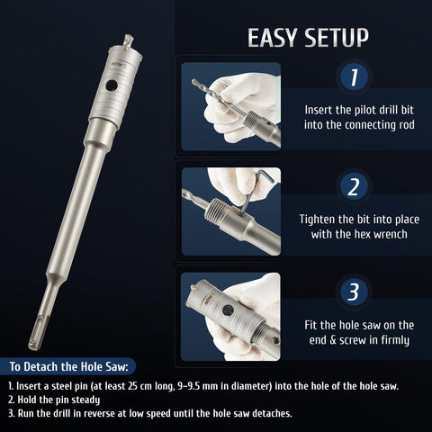 ZELCAN ideal for drilling concrete, brick, cement, and stone walls.