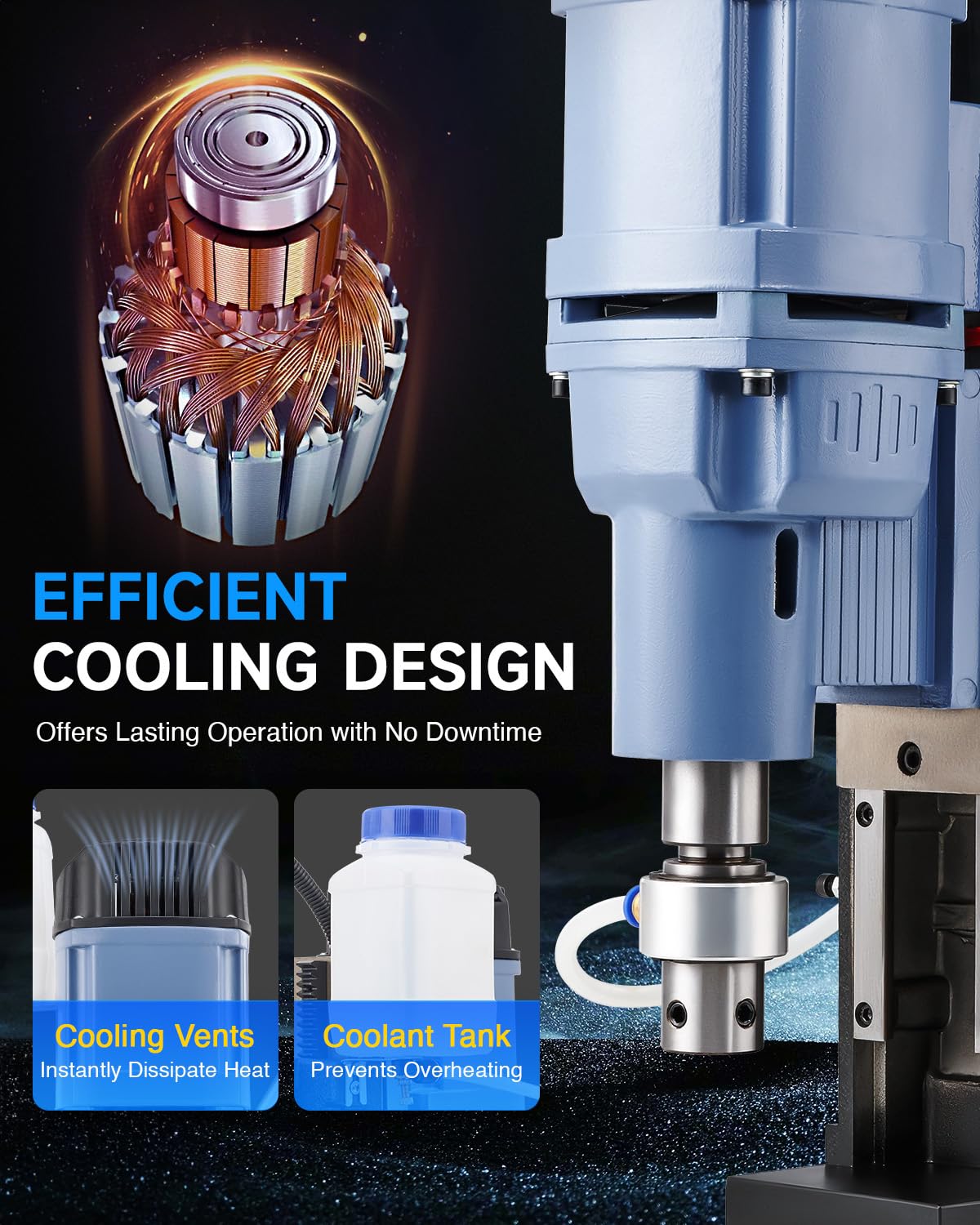 ZELCAN coolant-tank-16oz delivers steady cooling to prolong bit life.