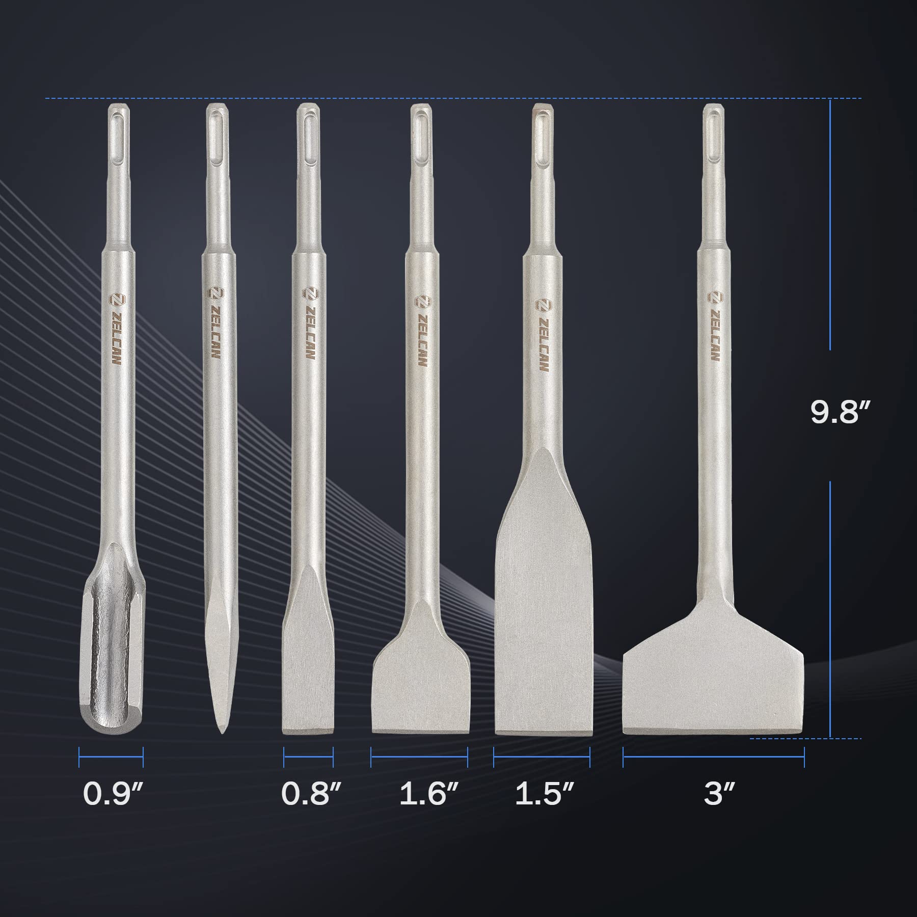 ZELCAN flat chisel shaping flat edges on stone and masonry