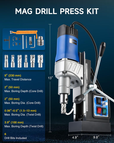 ZELCAN mag drill press rugged build suited for heavy-duty fabrication.