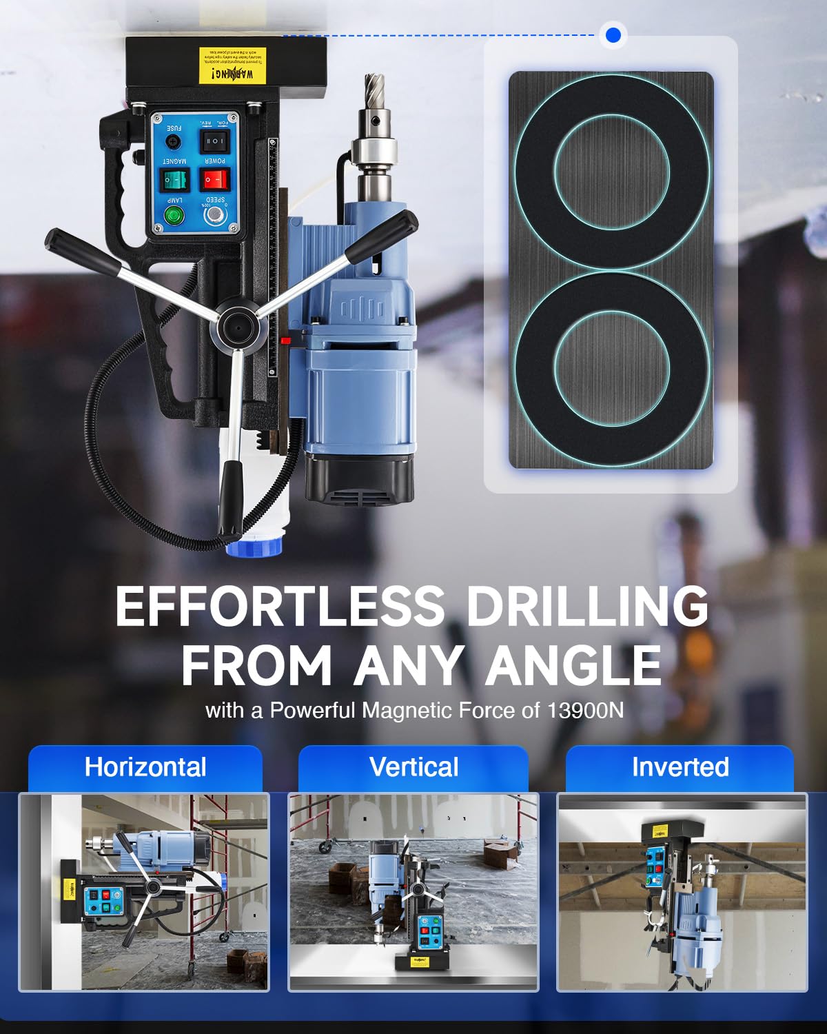 ZELCAN reversible-drilling-direction supports versatile orientation and tasks.
