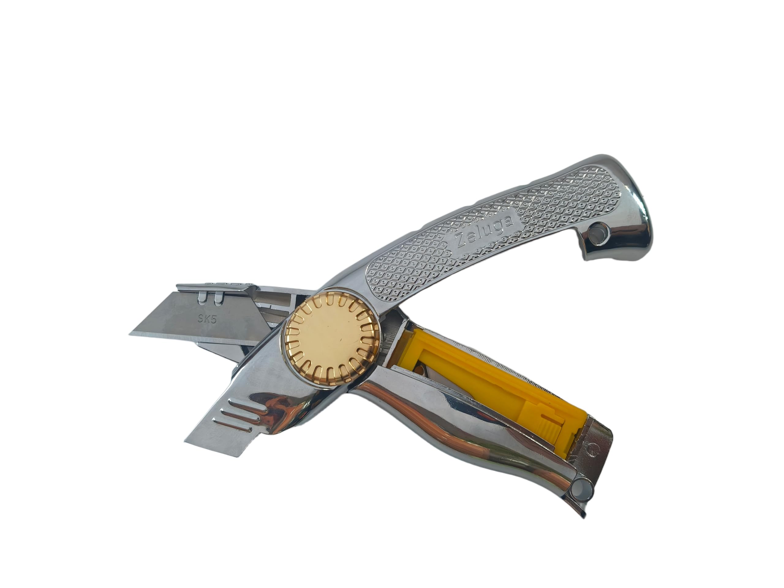 Zeluga 19-524 brass locking wheel stabilizes the blade during use