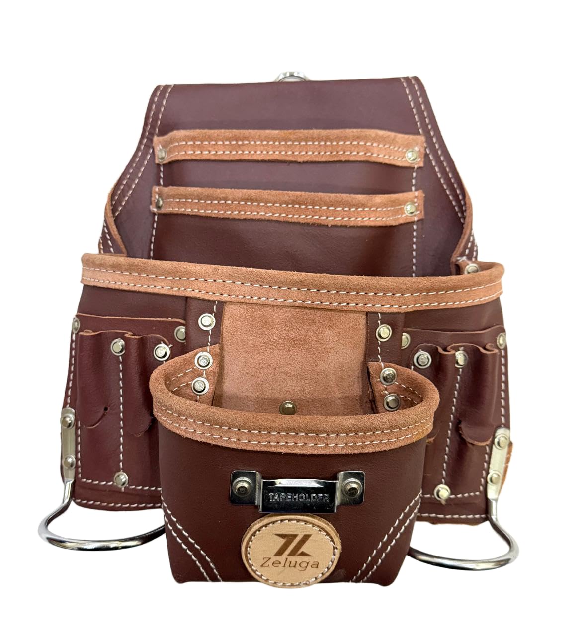 Zeluga 20-110 ten-pocket rigger bag in brown leather for daily professional use