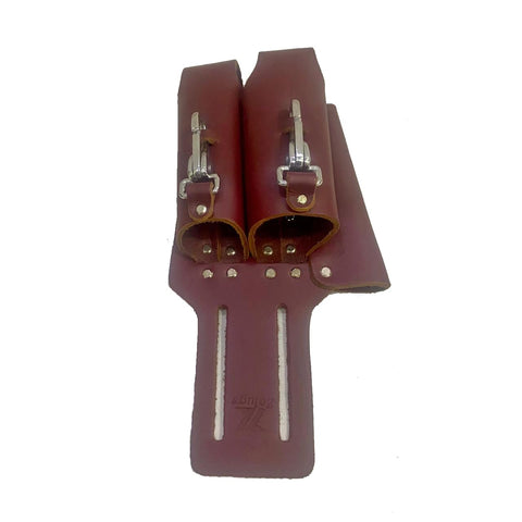 Carpenter or electrician on site with Zeluga cherry tool holder.