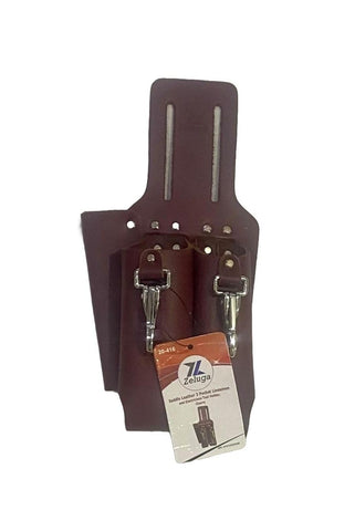 Durable saddle leather aesthetic adds a professional touch to any job site.
