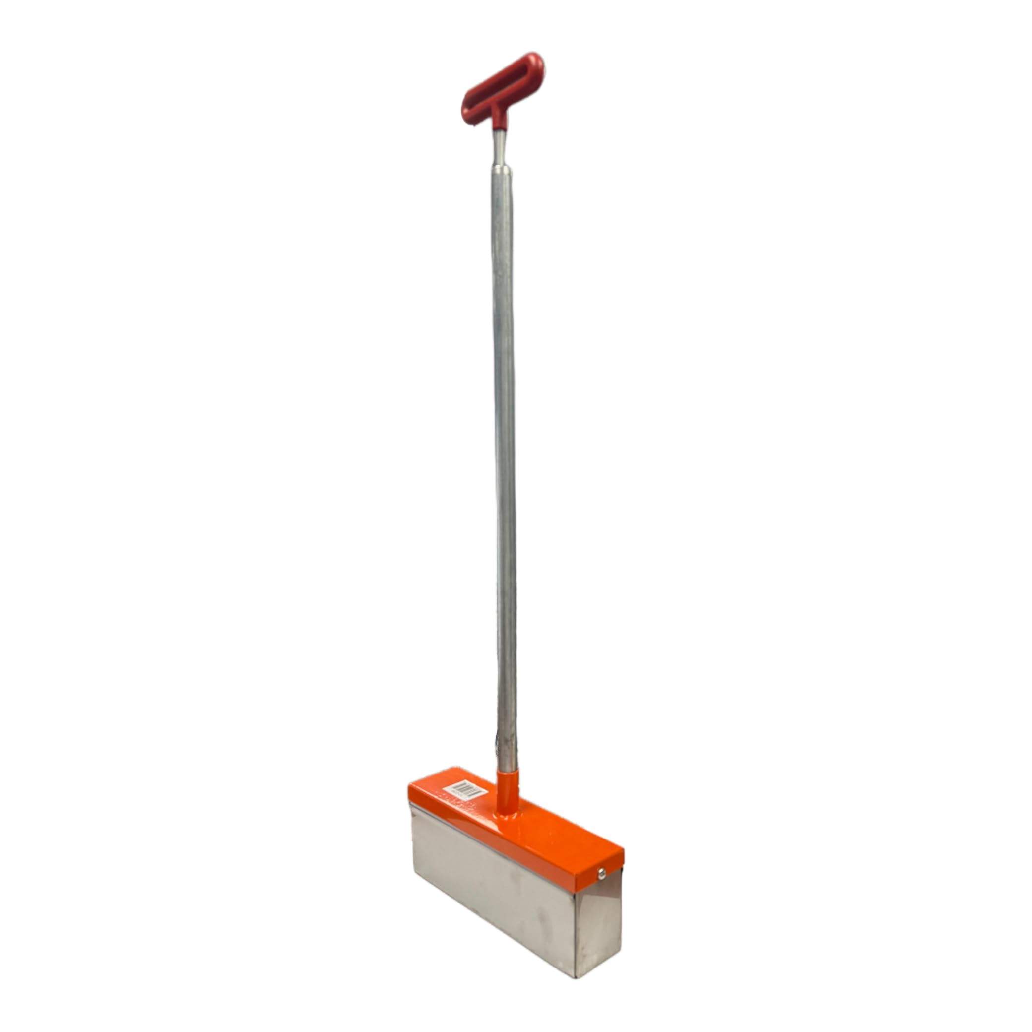 Zeluga handheld magnetic sweeper demonstrates quick debris pickup for nails and screws