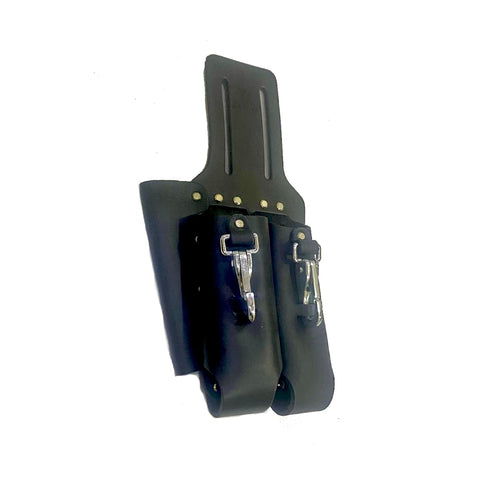 Zeluga tool holder side view highlights slim profile and belt-ready design.