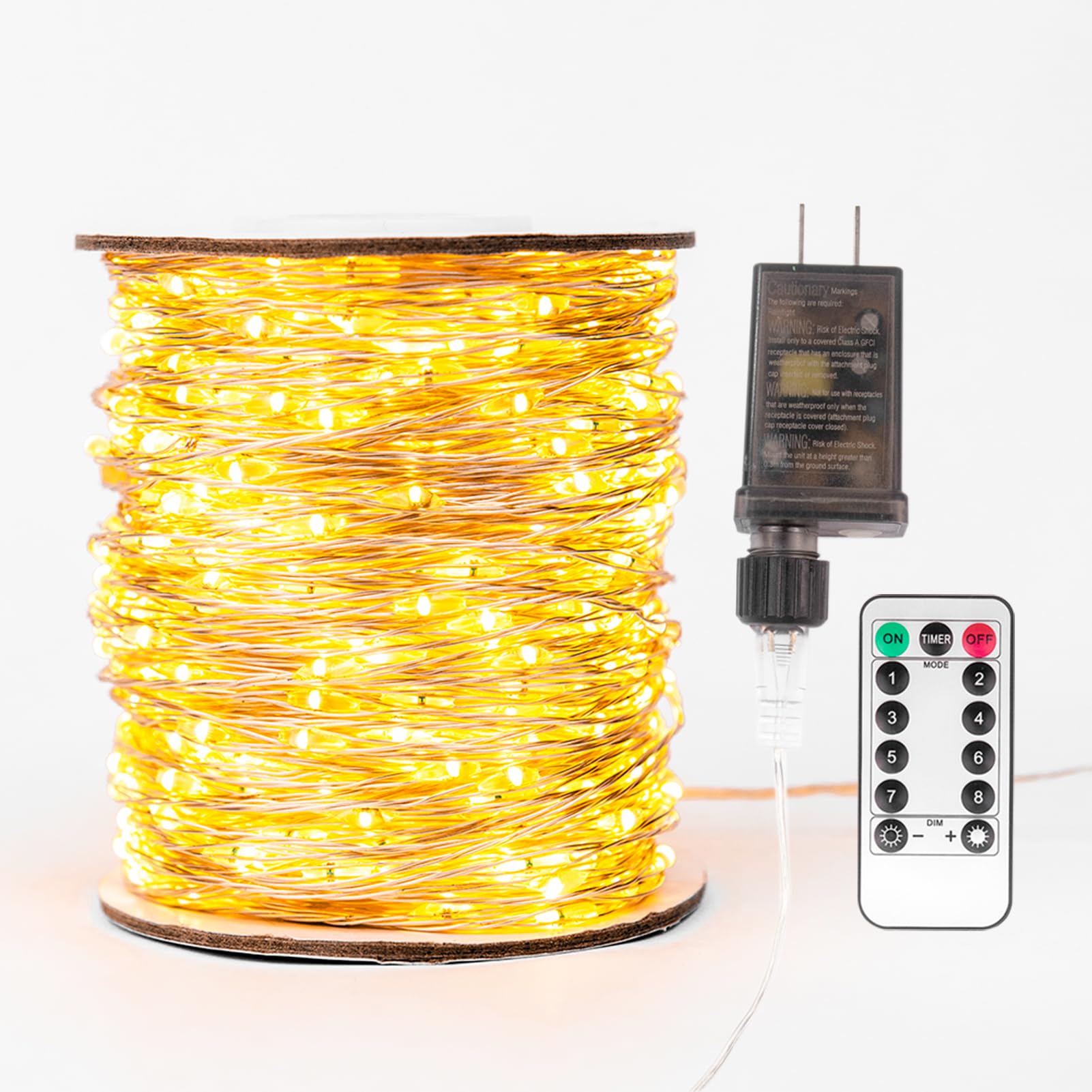 ZELUXDOT fairy lights 100ft 600 LEDs provide ambient warmth for indoor spaces.