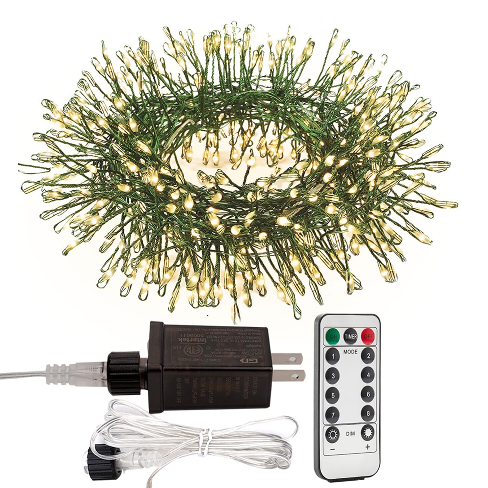 ZELUXDOT firecracker fairy lights 20ft glow for festive outdoor decor.
