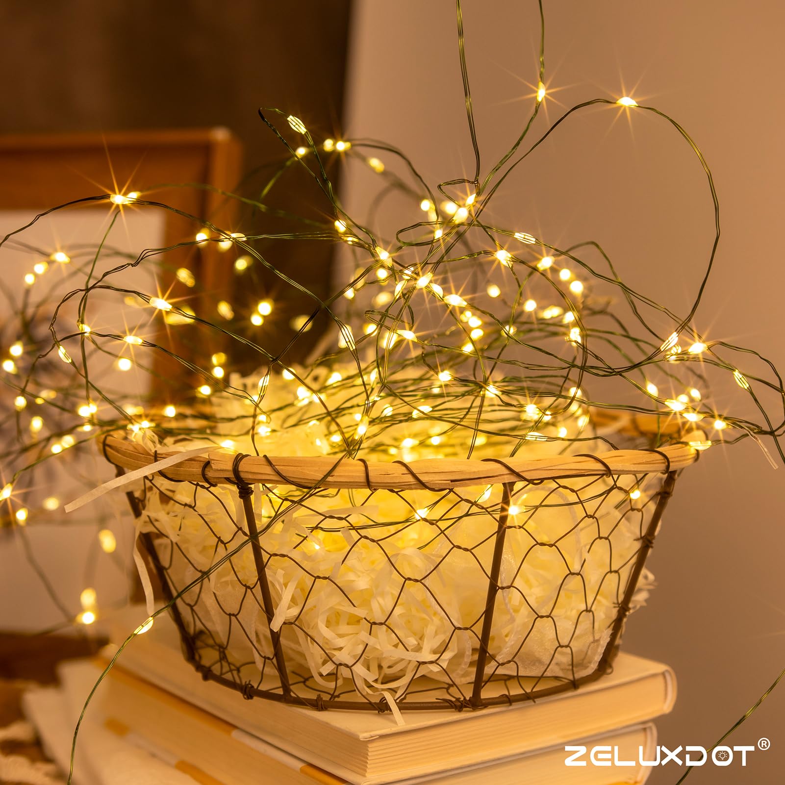 ZELUXDOT waterproof LED string lights withstand rain for year-round porch ambience
