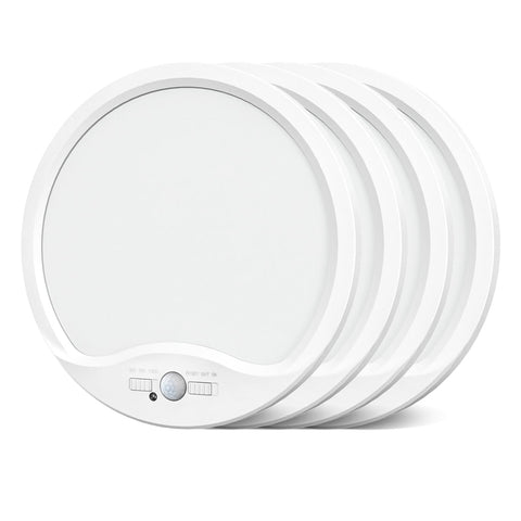 zemty 4Pack 9inch motion sensor ceiling light closeup showing flush mount design for modern spaces.