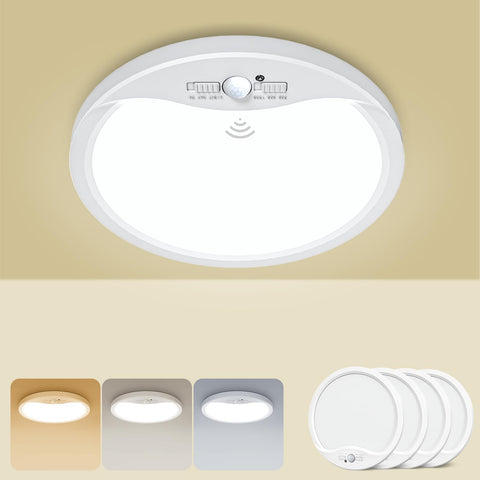zemty 4Pack 9inch motion sensor ceiling light easy wired setup for reliable lighting.