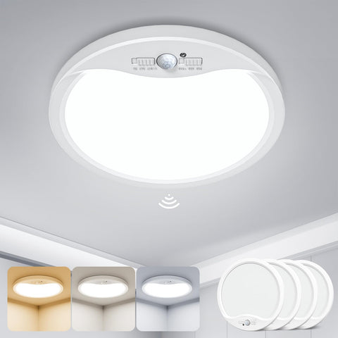 zemty 4Pack 9inch motion sensor ceiling light wall-mounted option for flexible layouts.