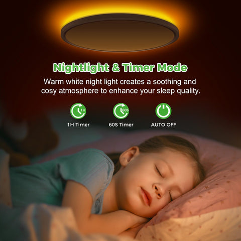 Zemty amber night light mode (1800K) creates cozy evenings