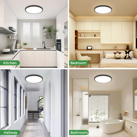 Zemty easy-installation ceiling light with three steps and included hardware