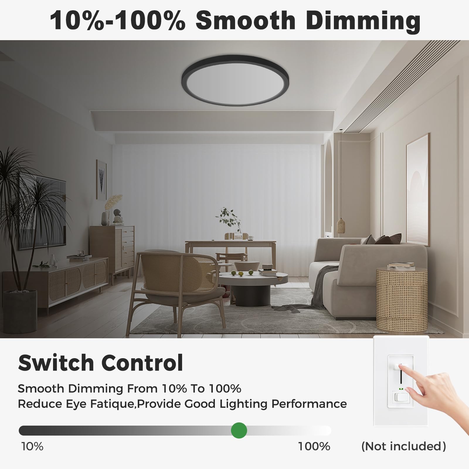 Zemty ceiling light offering five color temperatures for ambient customization
