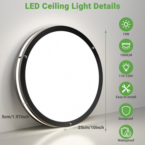 Zemty slim ultra-low-profile ceiling light in a tight ceiling