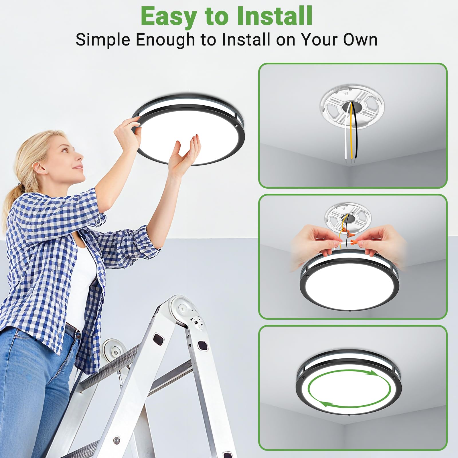 Zemty versatile lighting for hallways and kitchens with steady brightness