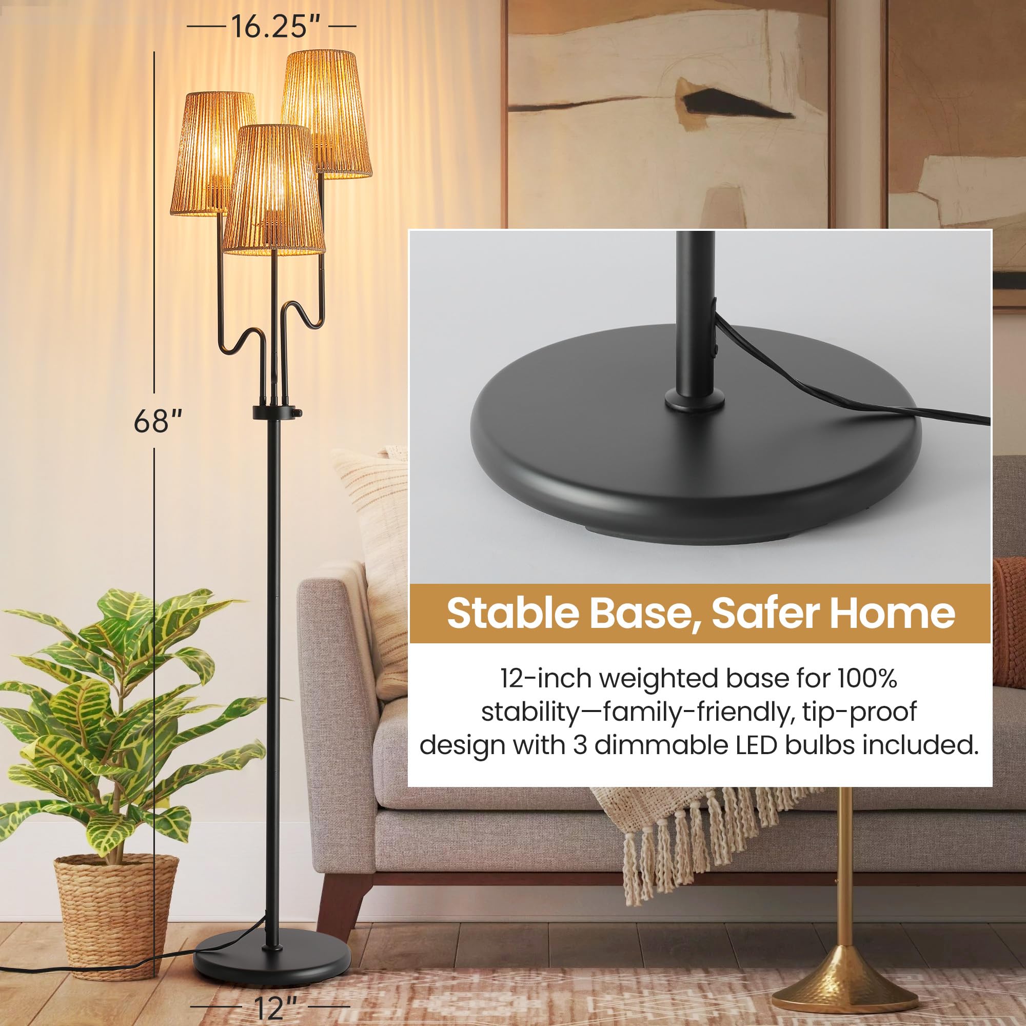 ZenGlimmer rotary dimmer enables smooth brightness control from soft to bright.