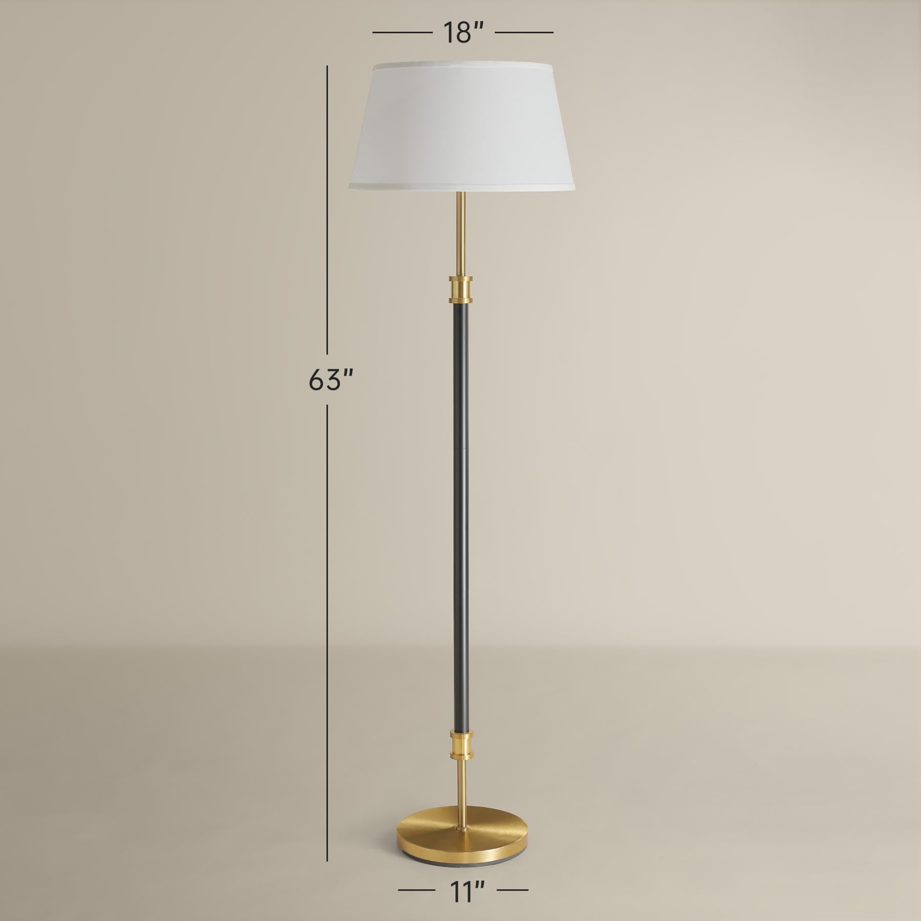 ZenGlimmer floor lamp foot-switch offers quick hands-free control.