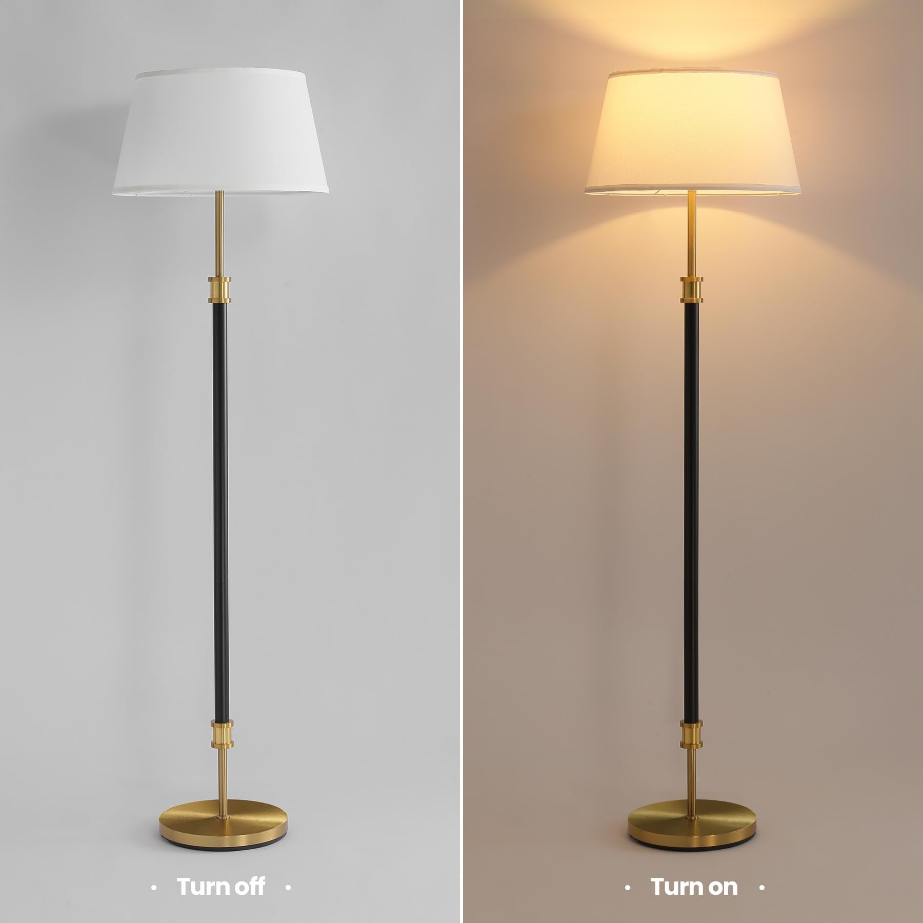 ZenGlimmer weighted-base keeps the lamp steady on any floor type.