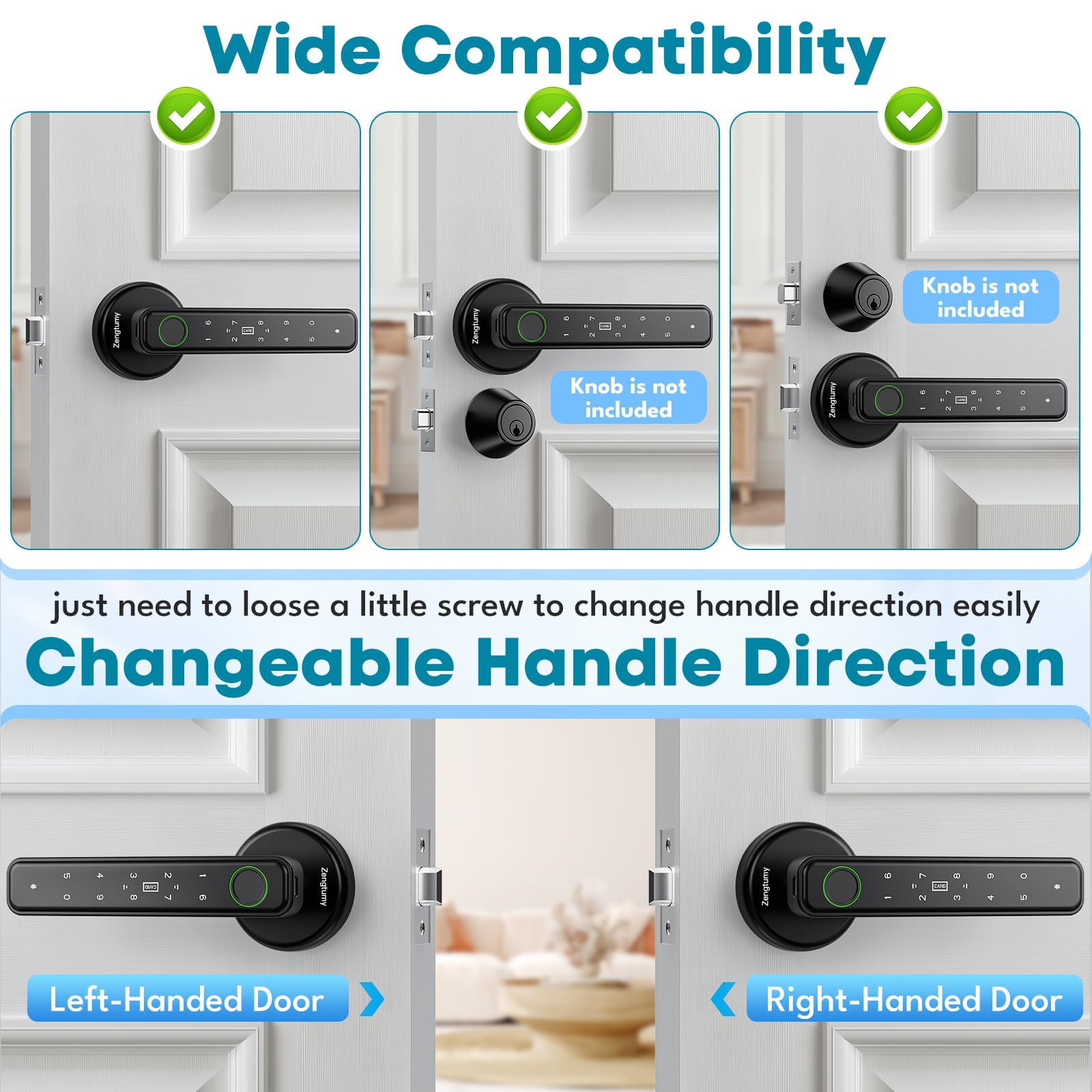 Durable construction and advanced encryption for secure spaces like apartments or offices.