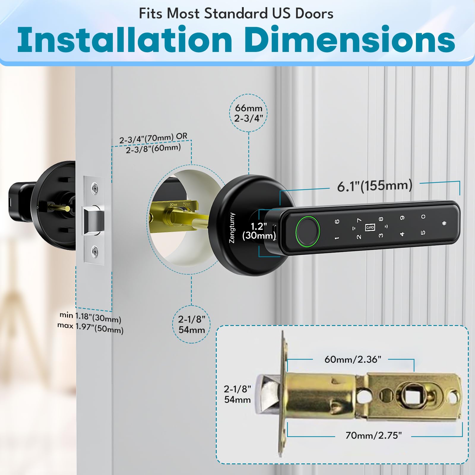 Zengtumy smart lock app control demonstrates convenient remote access management.