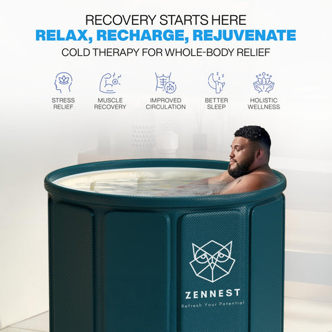 Zennest foldable tub with soft interior invites relaxing soaks.