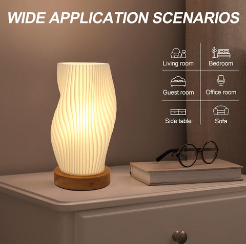 Zenply 8.5-inch bedside lamp emits a soft cozy glow for night reads