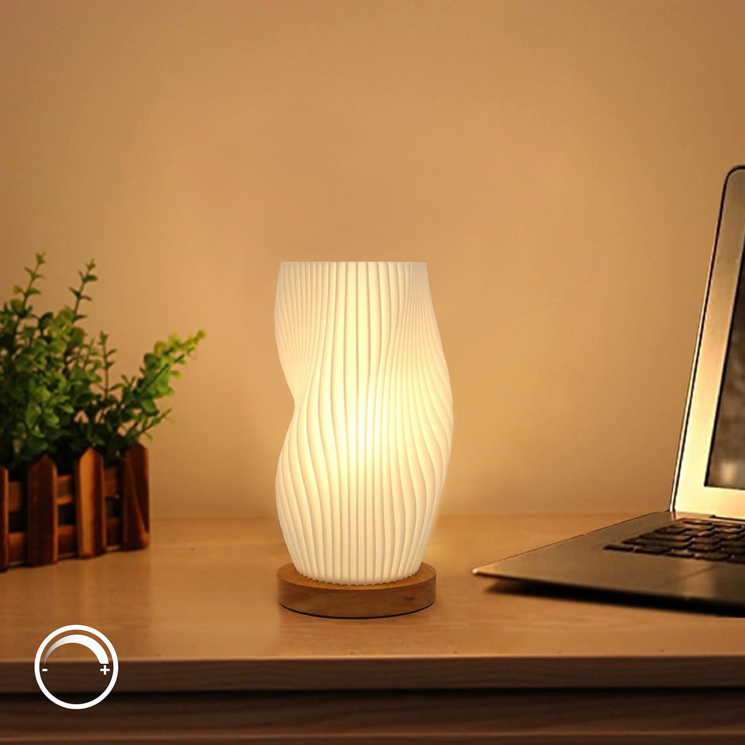 Zenply dimmable novelty table lamp on the bedside enhances mood and focus.