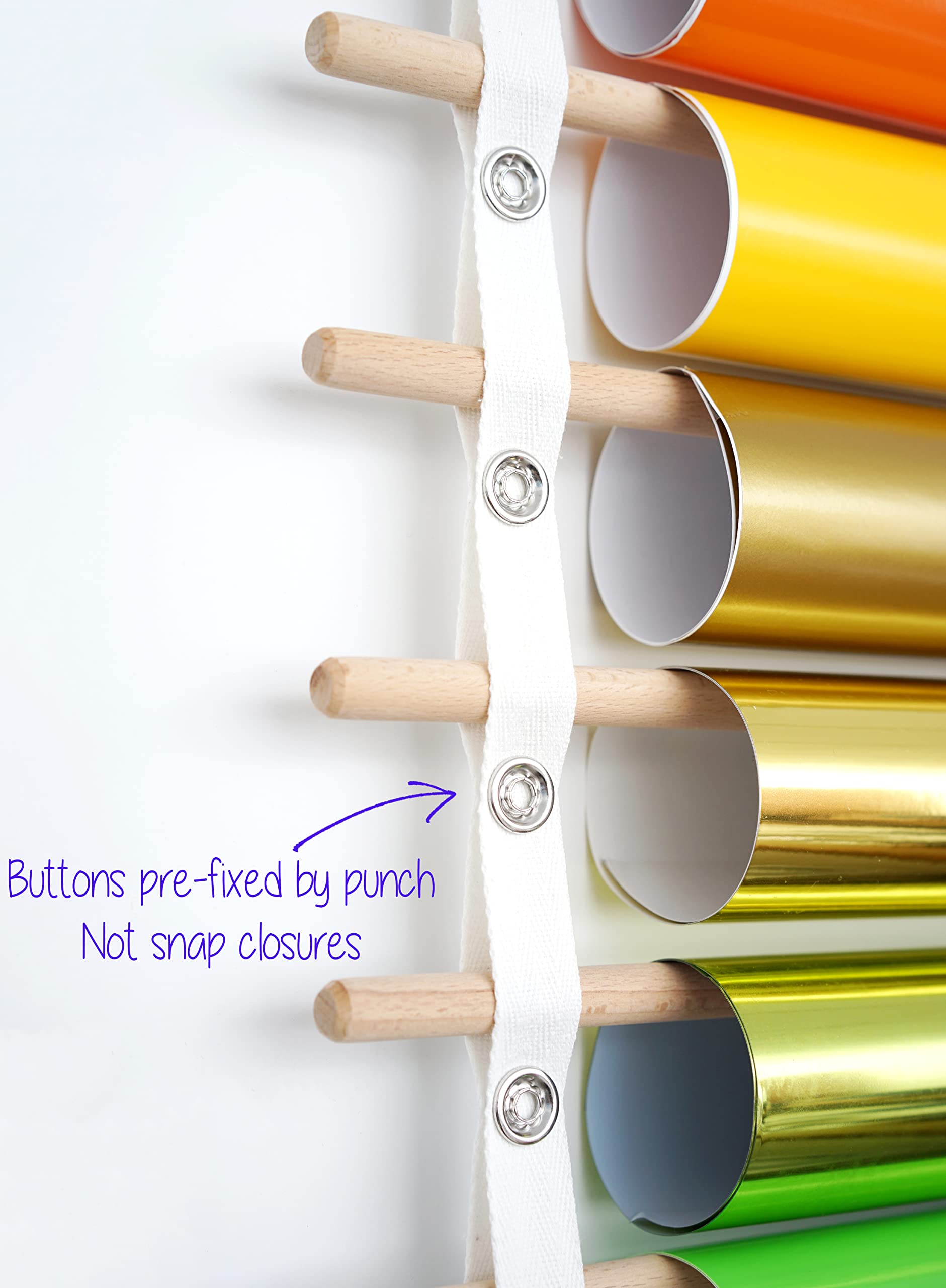 ZENXUS vinyl roll holder 25-dowel set provides sturdy, customizable organization.