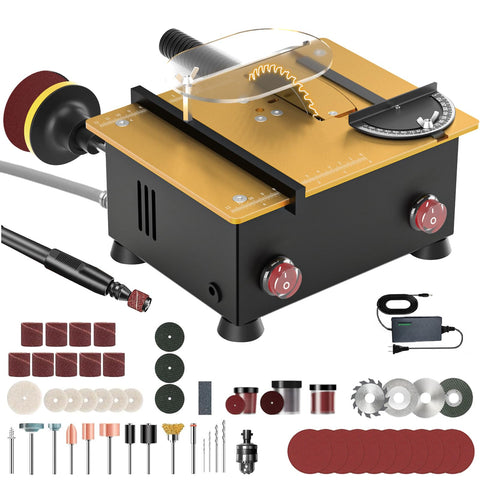 Zericuf mini table saw dual-switch control for safer crafting projects