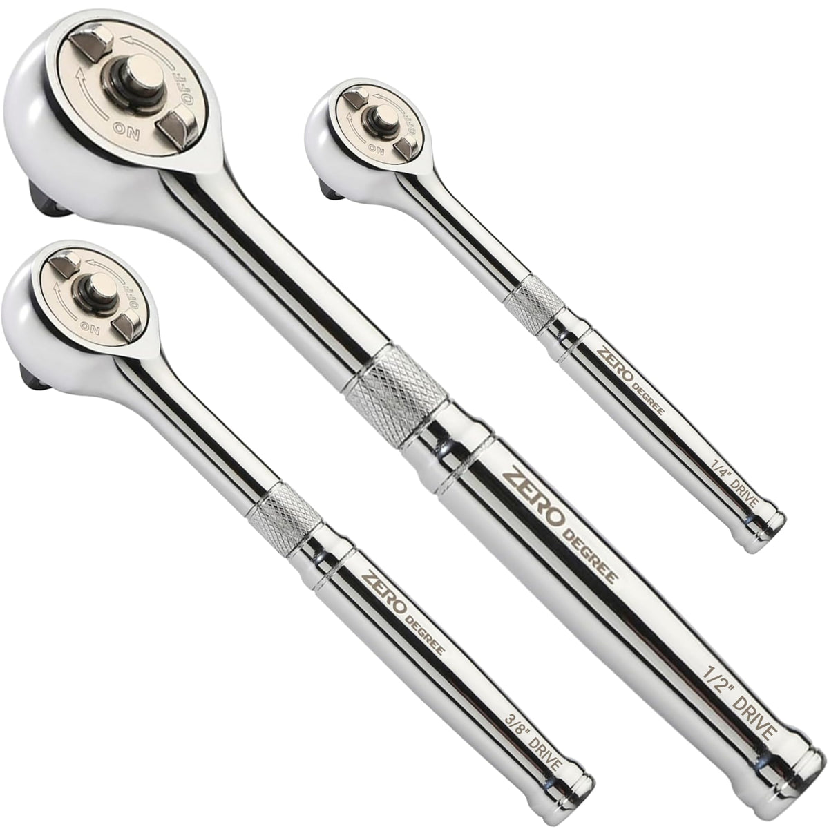Zero Degree gearless ratchet close-up bearing for instant engagement