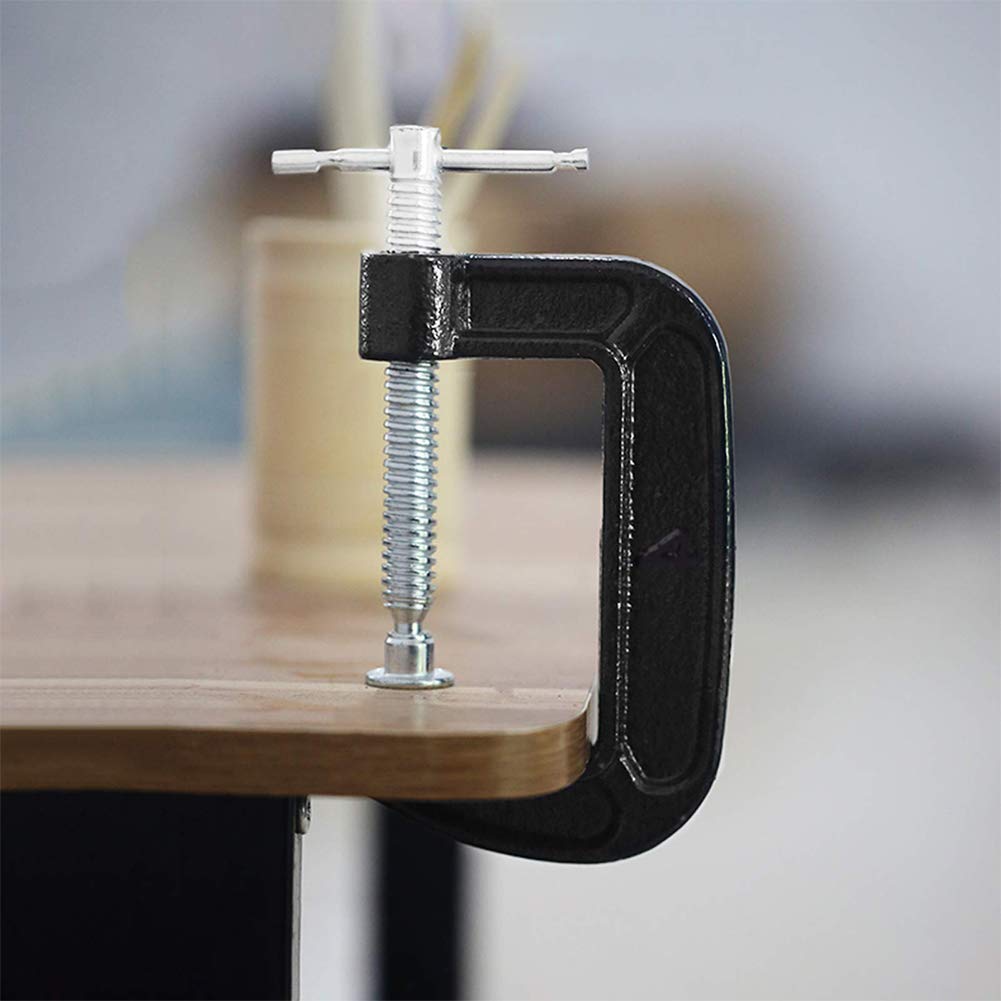 Zeromall 4-Inch C-Clamp set with ergonomic T-handle reduces fatigue