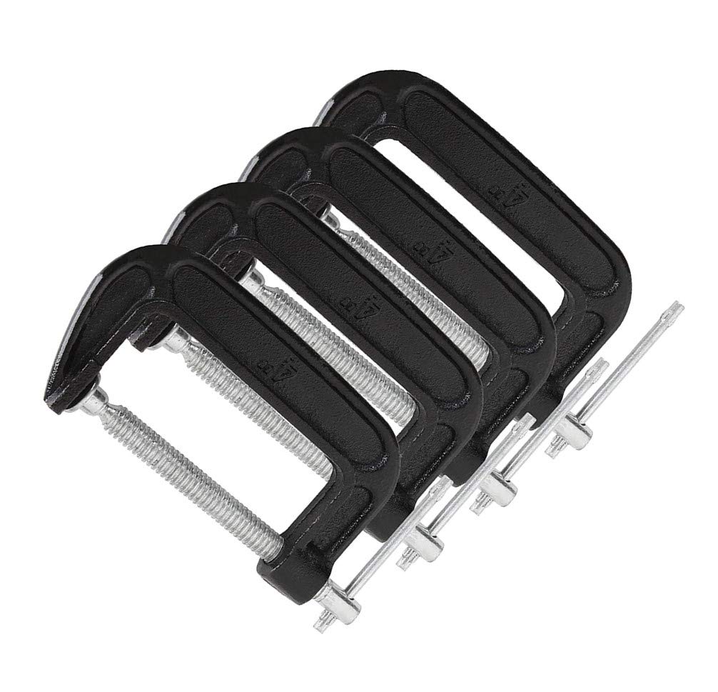 Zeromall 4-Inch C-Clamp with open jaw for secure workholding